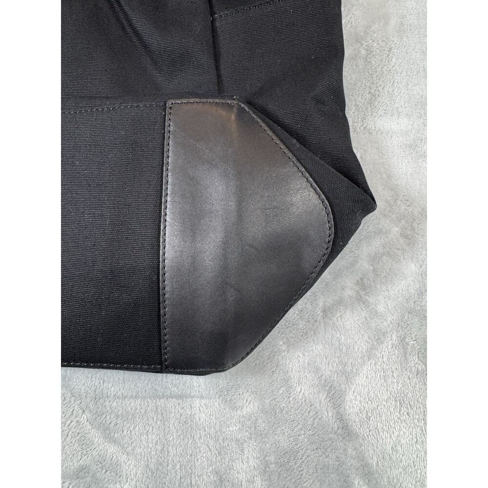 CUYANA Classic Weekender Black Canvas Black Leather Handle Strap Duffle Bag EUC - Picture 7 of 16